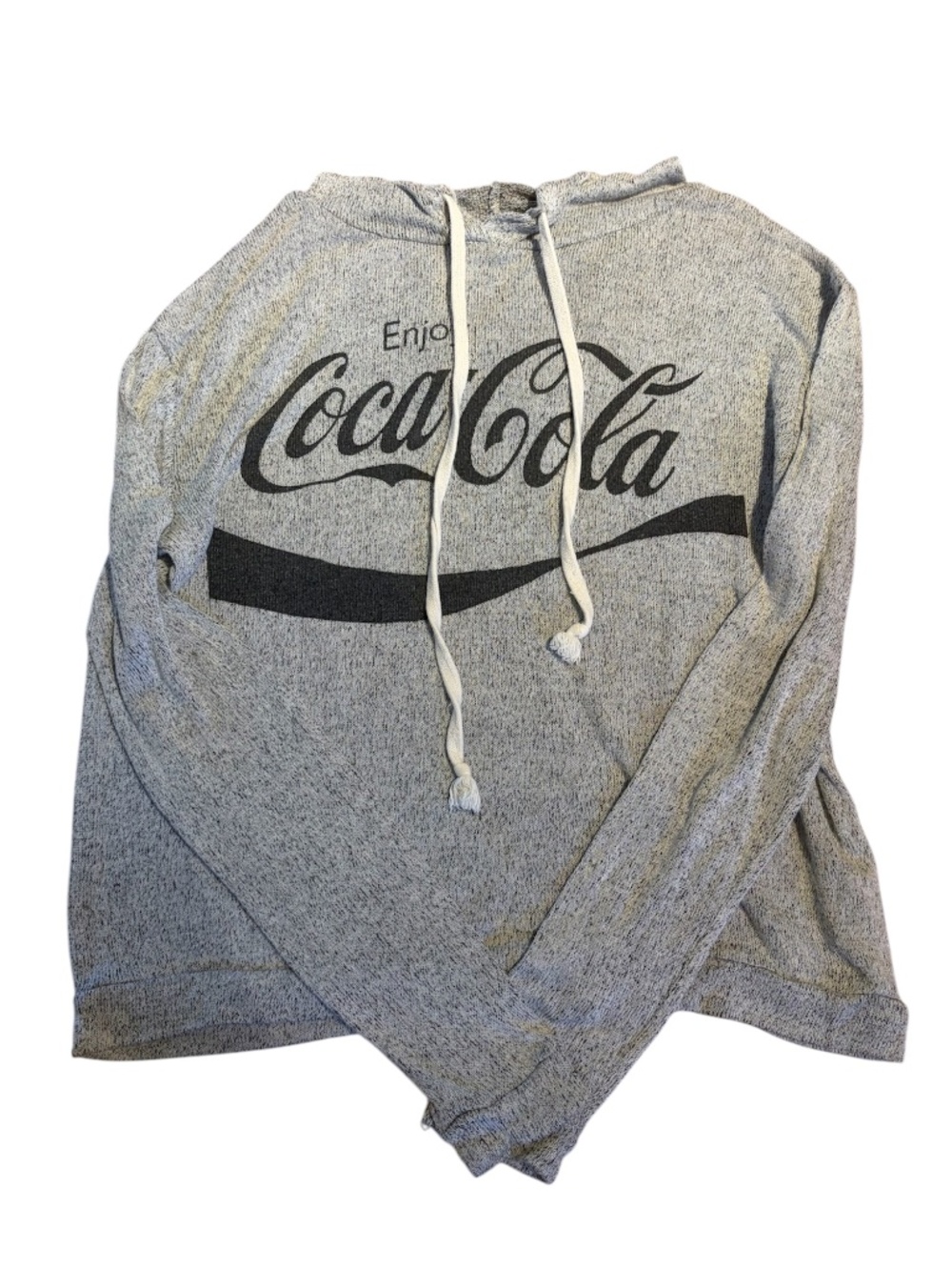 Coca-Cola Gray Lightweight Hoodie | Size Medium